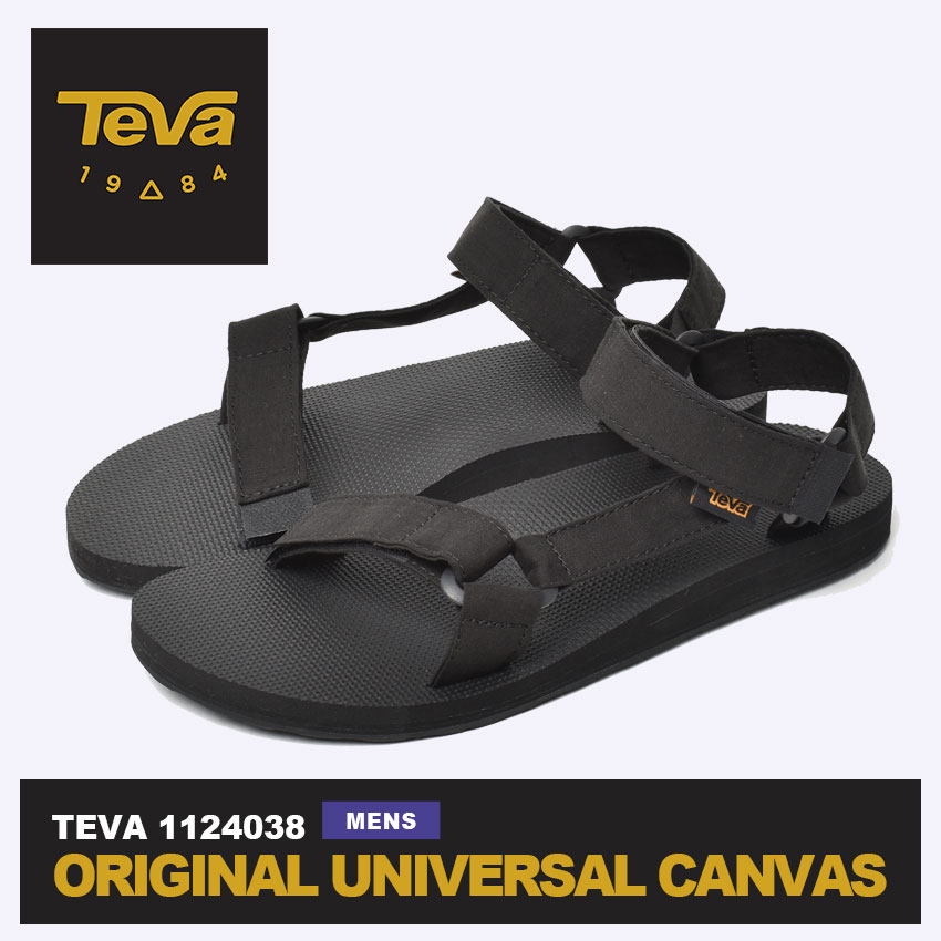 送料無料 テバ サンダル メンズ オリジナル ユニバーサル キャンバス TEVA 1124038 ブラック 黒 カーキ 緑 スポーツサンダル スポサン