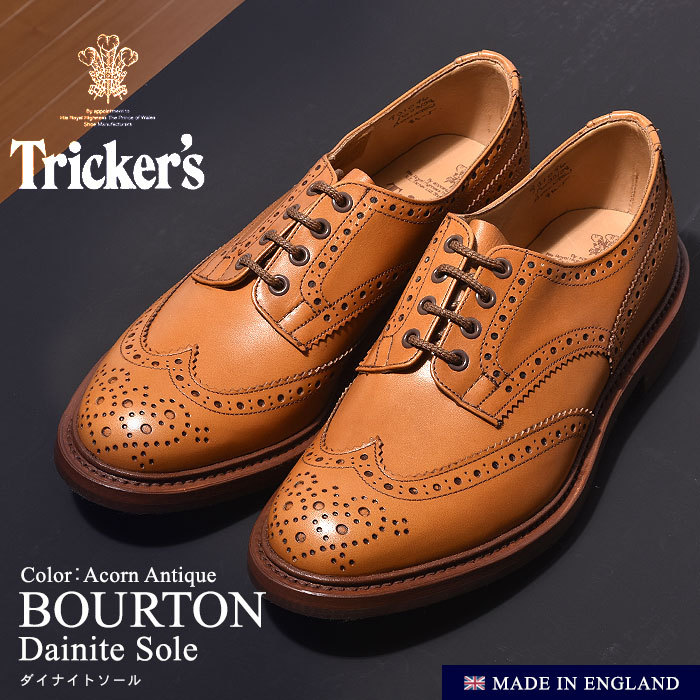 トリッカーズ カジュアルシューズ メンズ バートン TRICKER’S 5633 38 COUNTRY エイコーンアンティーク 靴 レザー 本革 革靴  紳士靴