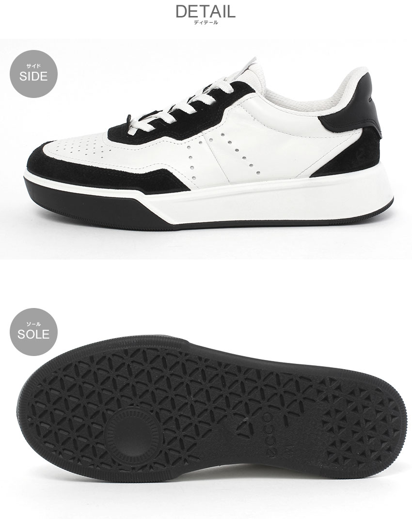 ecco（エコー） スニーカー メンズ STREET COURT ECCO 539814 ブラック