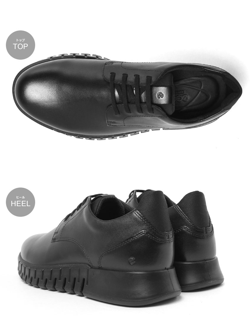 Brecos メンズシューズ Brecos Men's Derby Shoe in Black Brushed Leather
