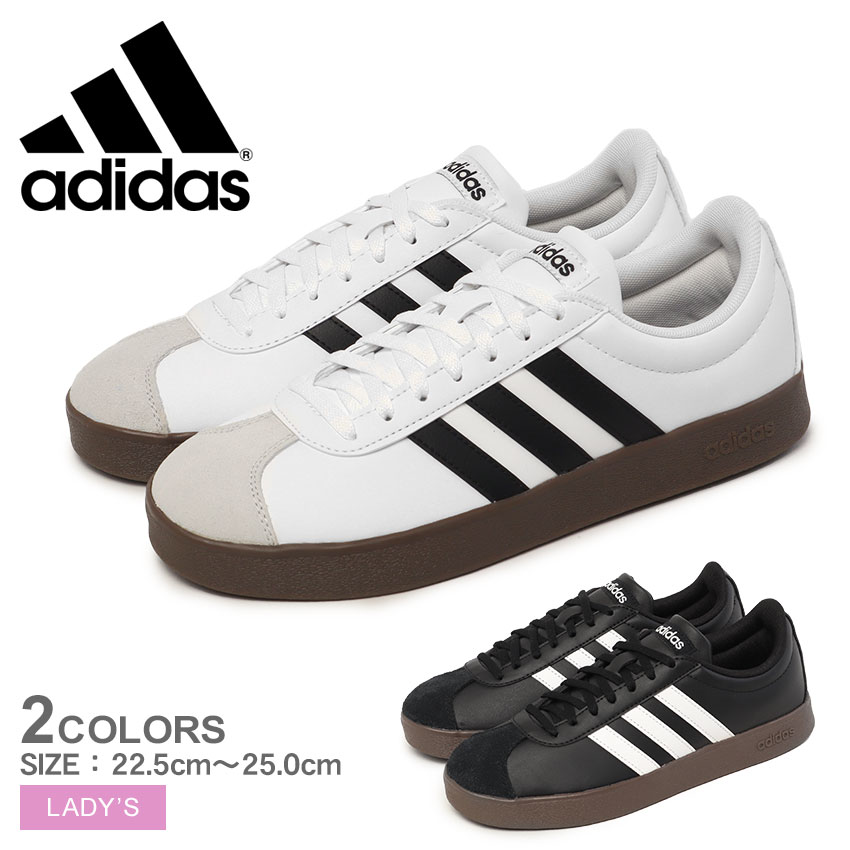 新品未使用 アディダス スニーカー レディース adidas 24cm ホワイト adidas（アディダス） スニーカー レディース VL コート ベース