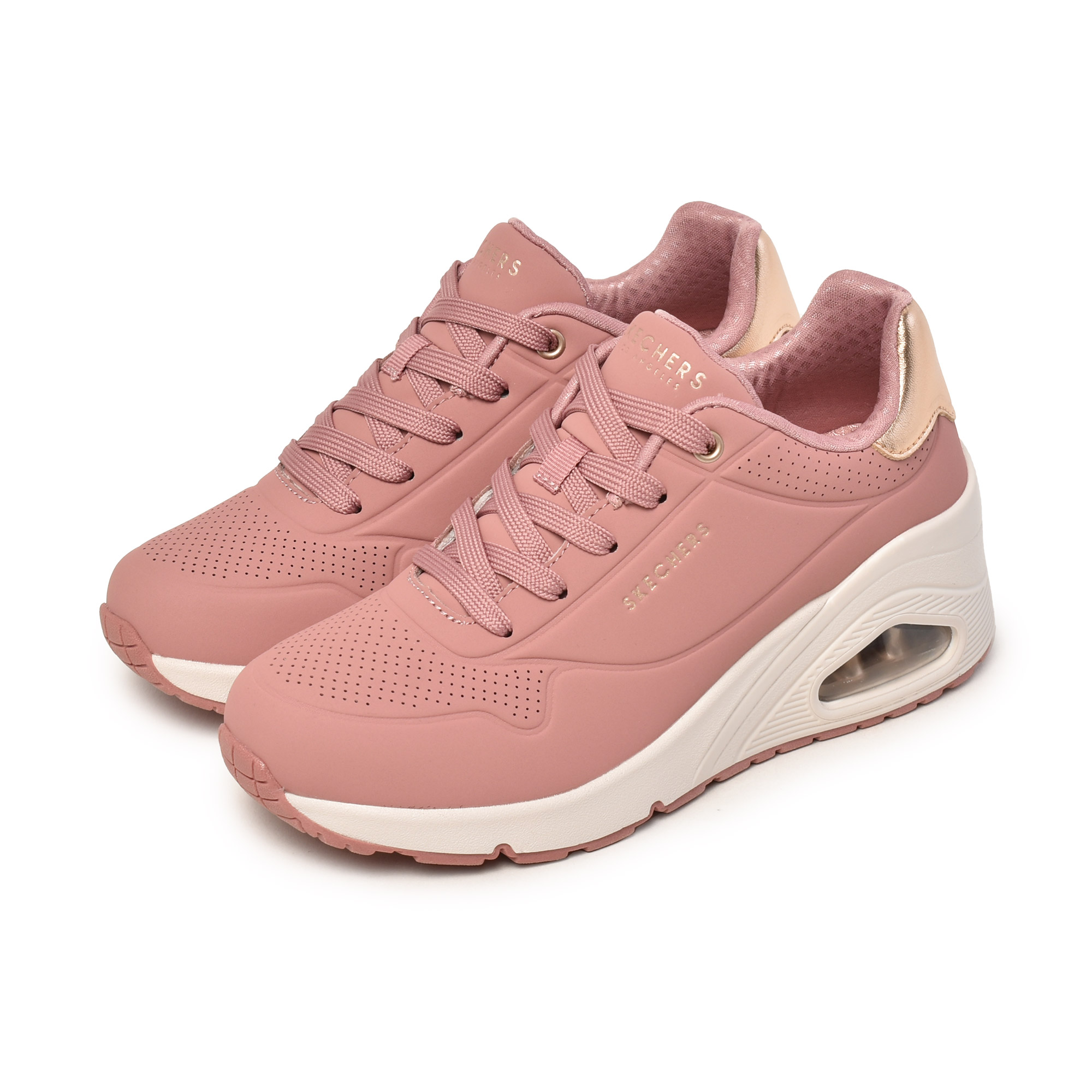 美品 SKECHERS スケッチャーズ ピンク ハート柄スニーカー 24cm
