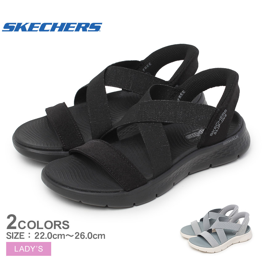 818【美品】SKECHERS スケッチャーズ シューズサンダル 黒 23 スケッチャーズ サンダル レディース スポーツサンダル 厚底 黒