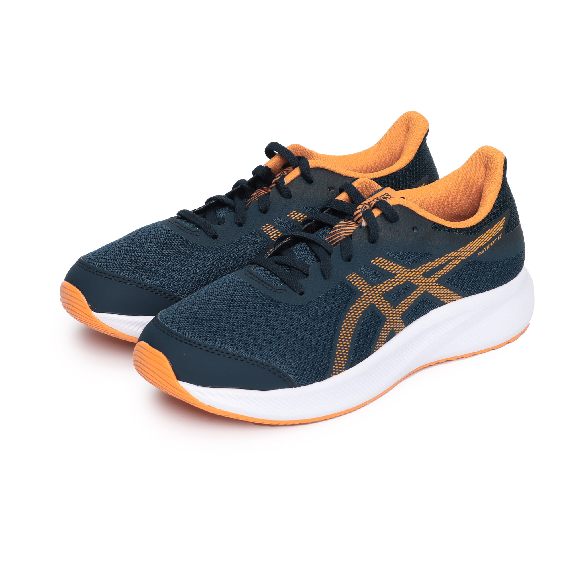 アシックス ランニングシューズ キッズ ジュニア 子供 PATRIOT 13 GS ASICS 1014A267 ブラック 黒 ネイビー 紺 シューズ  ZSPO 青