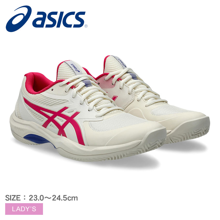 アシックス　game ff 白グリーン　26センチ ASICS（アシックス） テニスシューズ レディース GAME FFGAME FF CLAY