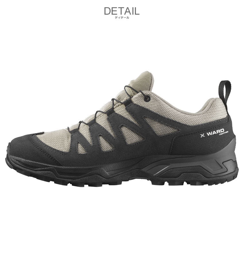 らと SALOMON サロモン トレッキングシューズ メンズ X WARD Leather