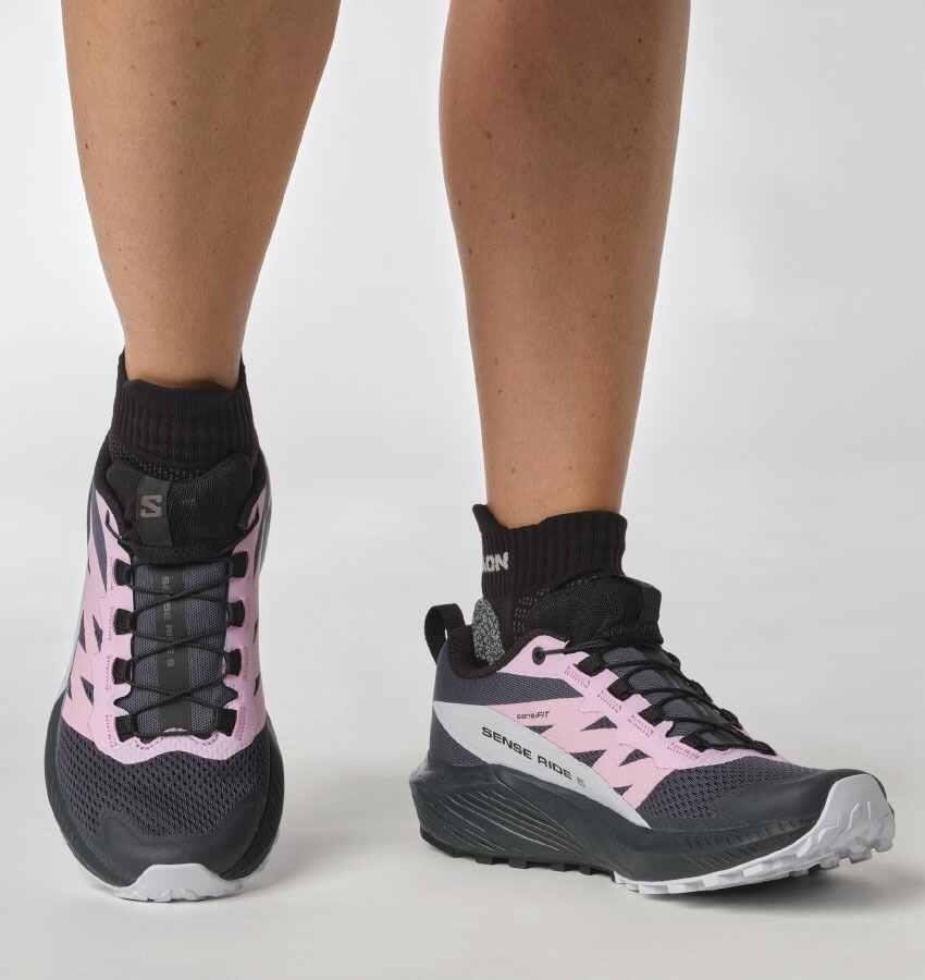 SALOMON トレイルランニングシューズ ピンク 24CM SALOMON（サロモン） トレイルランニングシューズ レディース SENSE