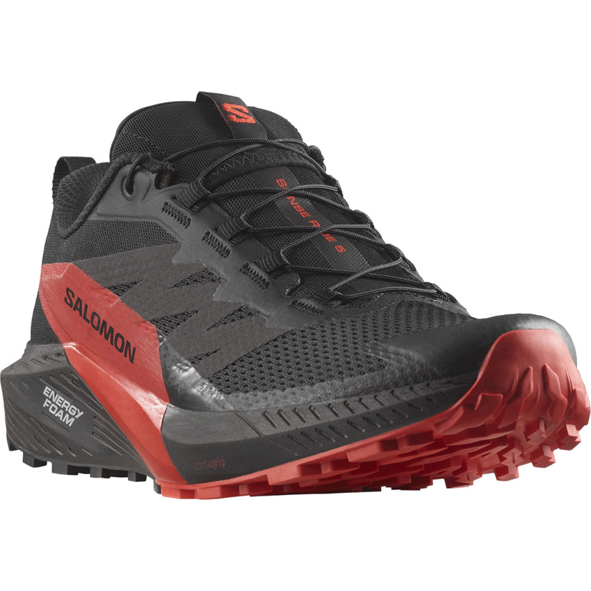 【関税込み】Salomon ブラック＆レッド cross スニーカー SALOMON サロモン スニーカー メンズ SENSE RIDE 5 L47214300
