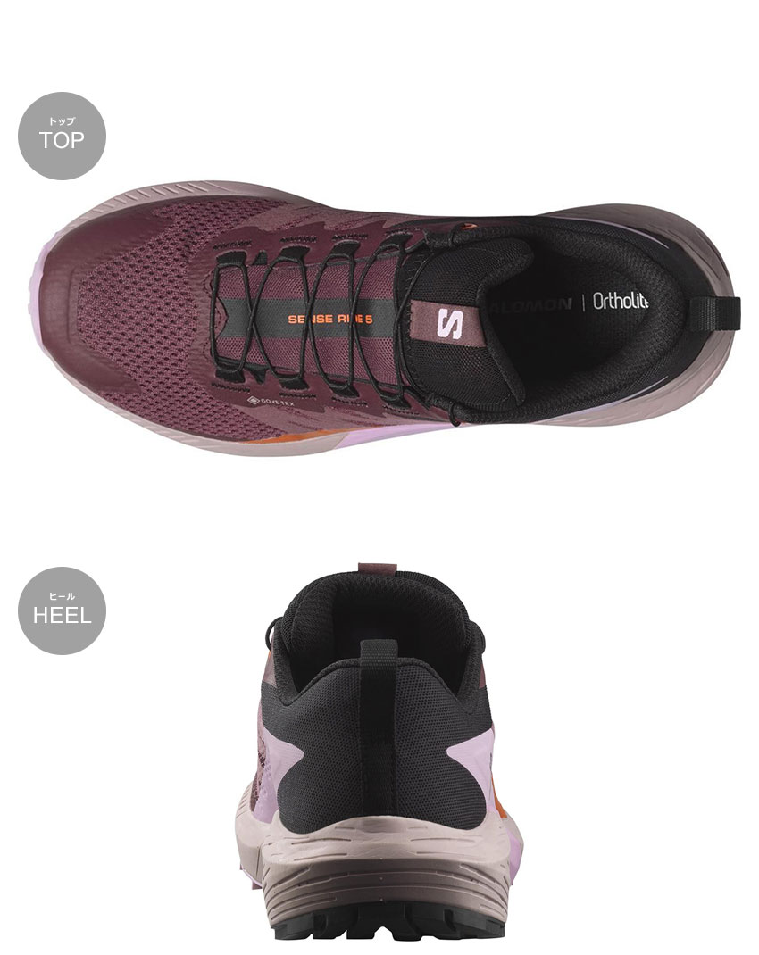 SALOMON トレイルランニングシューズ グレー/ピンク レディース23.5 16870714-de2.jpg