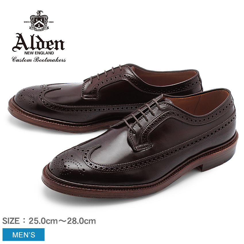 送料無料 オールデン シューズ メンズ ロング ウィング ブルチャー D5511 ALDEN 紳士靴 ビジネス 本革 ブラウン