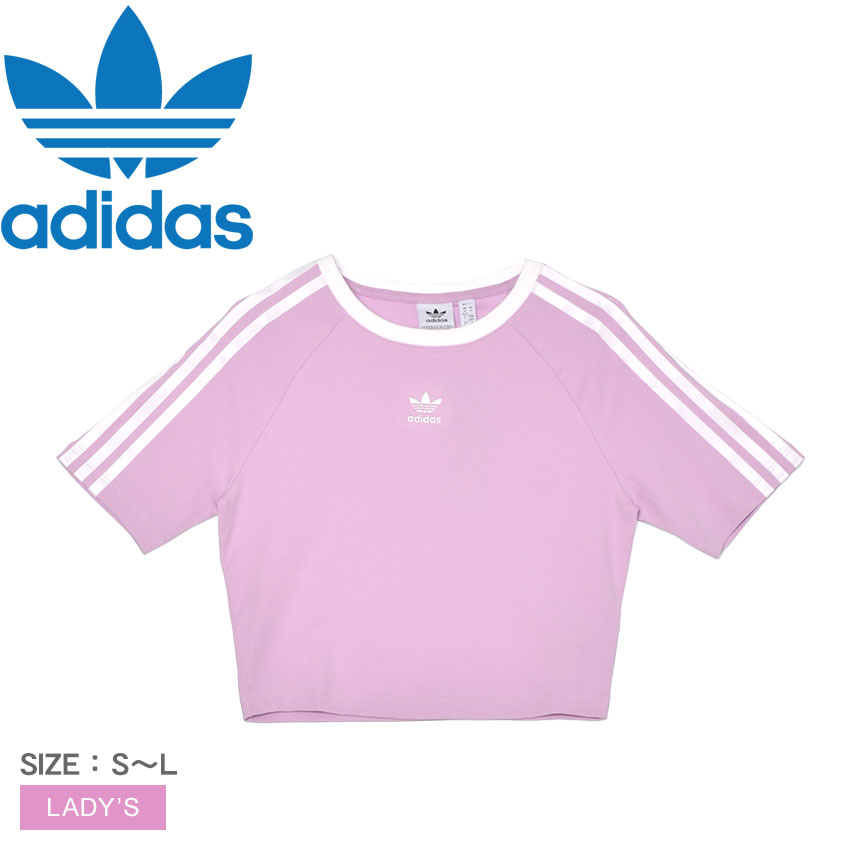 ■adidas■ 3S Baby Tee Pink JC6365 adidas （ネコポス配送） アディダス 半袖Tシャツ レディース 3