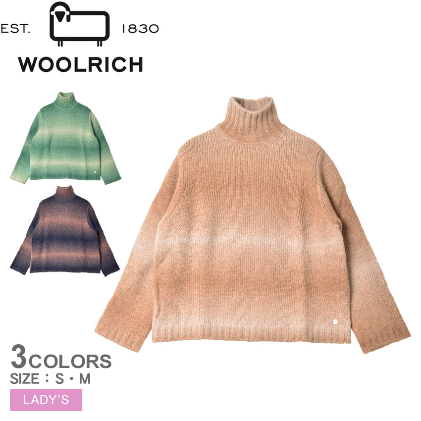 ウールリッチ ニット レディース オンブル アルパカ タートルネック WOOLRICH WWKN0232 ブルー 青 ベージュ ウェア セーター 緑 WOOLRICH ウールリッチ ニット レディース オンブル アルパカ