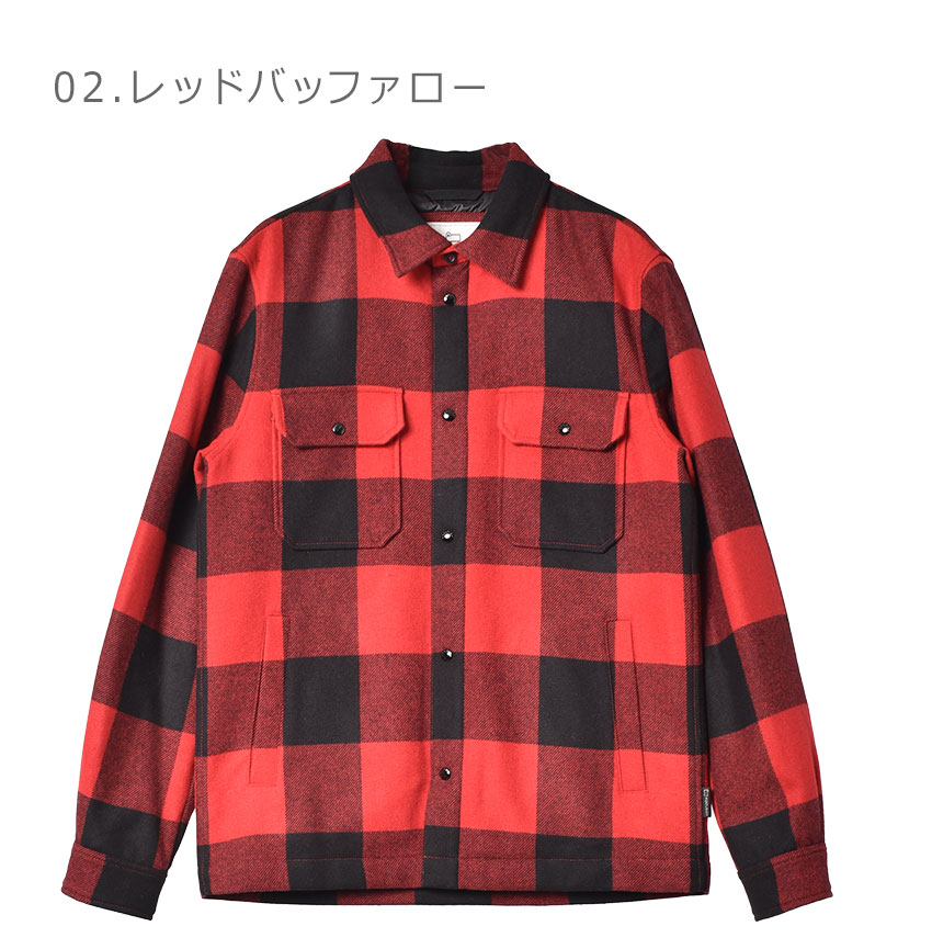 ウールリッチ 長袖シャツ メンズ アラスカンウールチェックオーバーシャツ WOOLRICH WOOS0067 ブルー 青 グリーン 緑 ウェア 赤