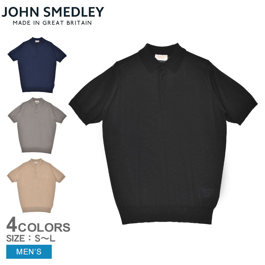 ★JOHN SMEDLEY ネイビー Lポロシャツ 半袖 ジョンスメドレー 2014-0067-1.jpg