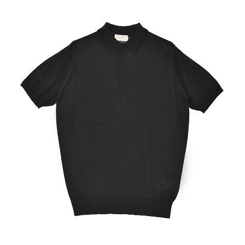 ジョンスメドレー　半袖ポロシャツ　コットン　ブラック　S JOHN SMEDLEY ジョンスメドレー 半袖ポロシャツ メンズ ZANDER