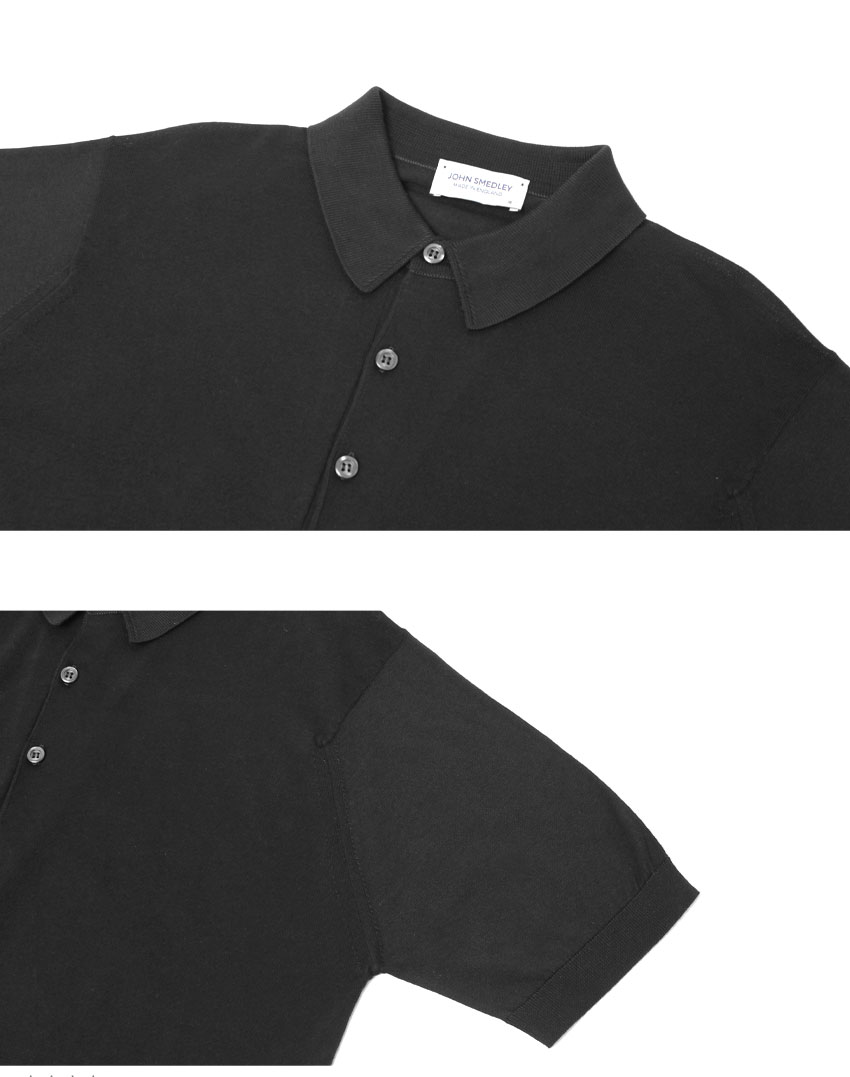 JOHN SMEDLEY 黒 ポロシャツ 半袖 JOHN SMEDLEY（ジョンスメドレー） 半袖ポロシャツ メンズ ブラック 黒