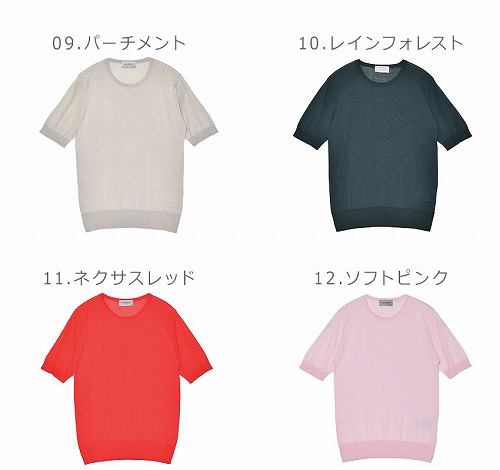 ジョンスメドレー　半袖ニット　ネイビー　M JOHN SMEDLEY - JOHN SMEDLEY(ジョンスメドレー) 半袖セーター