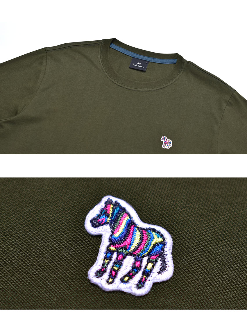 【関税込み】PS by Paul Smith カーキ Zebra Tシャツ PS by Paul Smithのカーキ Zebra Tシャツがセール中