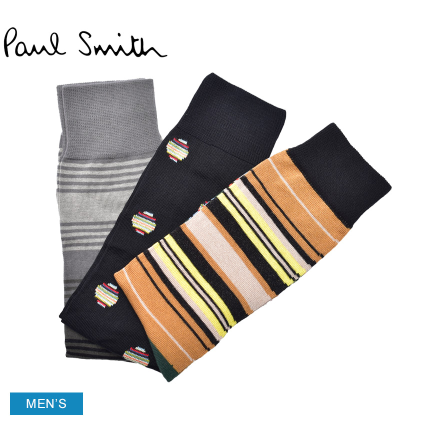 送料無料 ポール スミス 靴下 メンズ SOCK PACK 3 PAUL SMITH M1A-SOCK