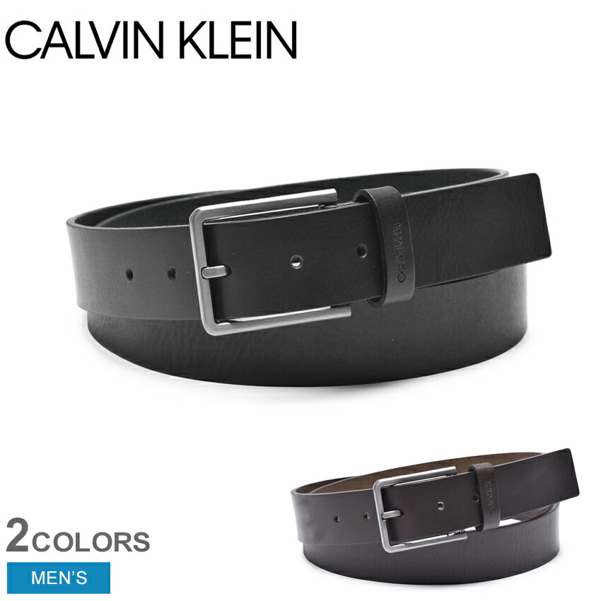 送料無料 カルバンクライン ベルト メンズ エッセンシャルベルト 3.5cm CALVIN KLEIN K50K505447 茶 CK ブランド