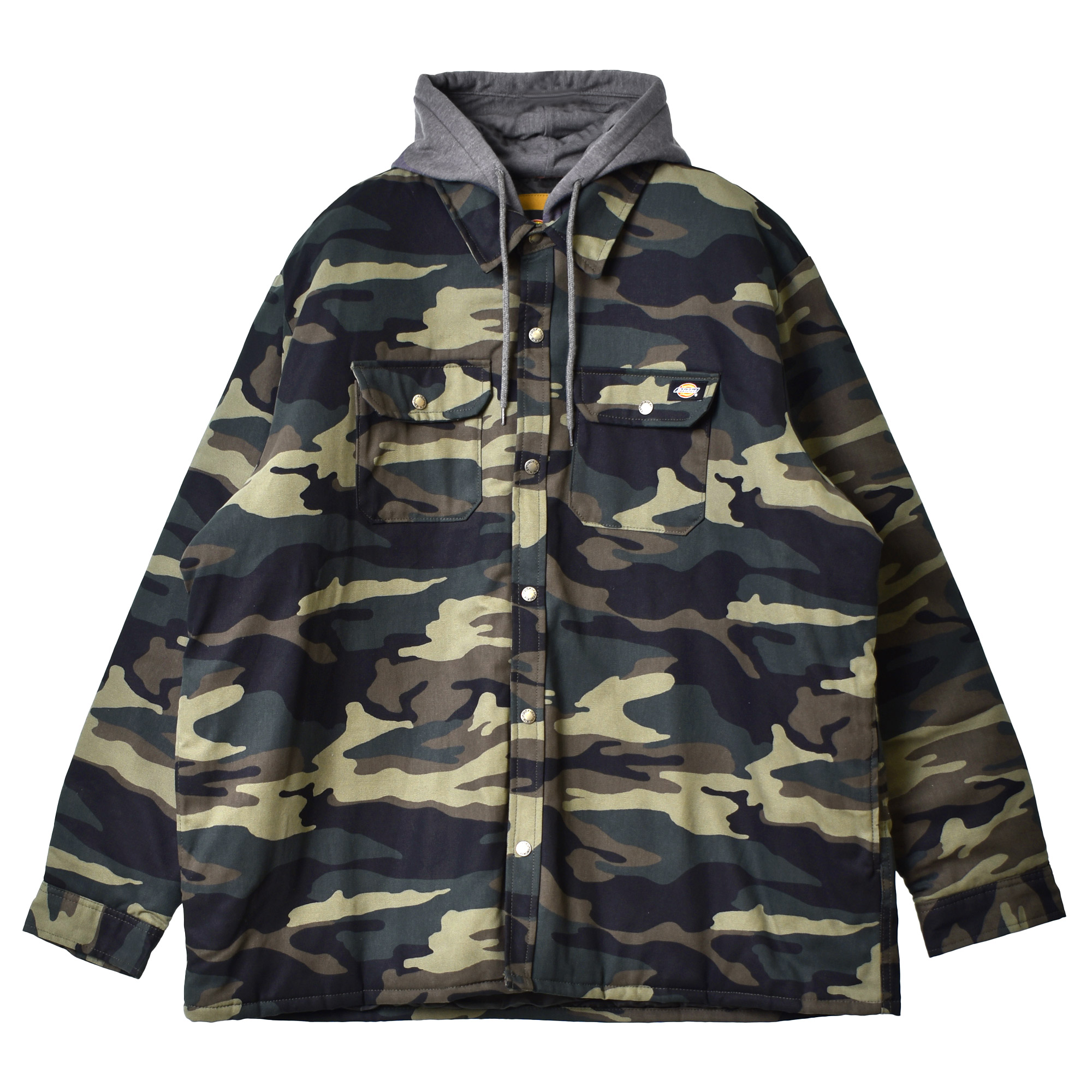 ディッキーズ ジャケット メンズ DUCK SHIRT HOOD W HYSHIELD DICKIES TJ213 ブラック 黒 ネイビー 紺 アウター フード 長袖 茶 父の日｜z-craft｜02