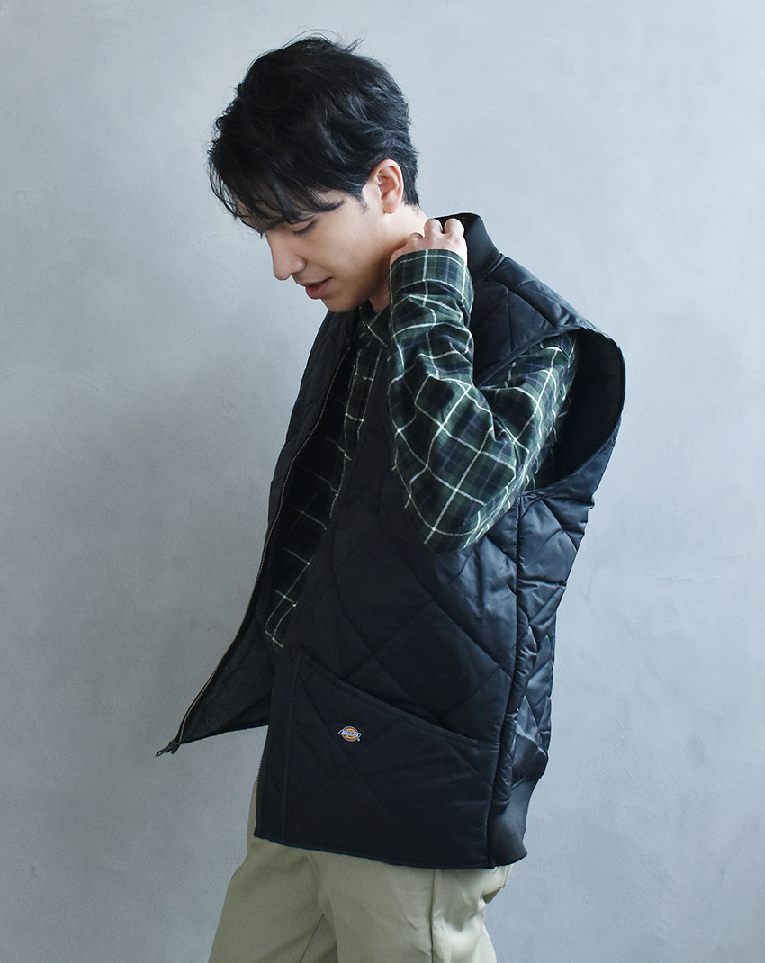 Dickies（ディッキーズ） ベスト メンズ ダイアモンド キルティング