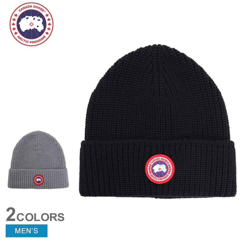 カナダグース　ニット帽 カナダグース ビーニー メンズ CANADA GOOSE リブ トゥック