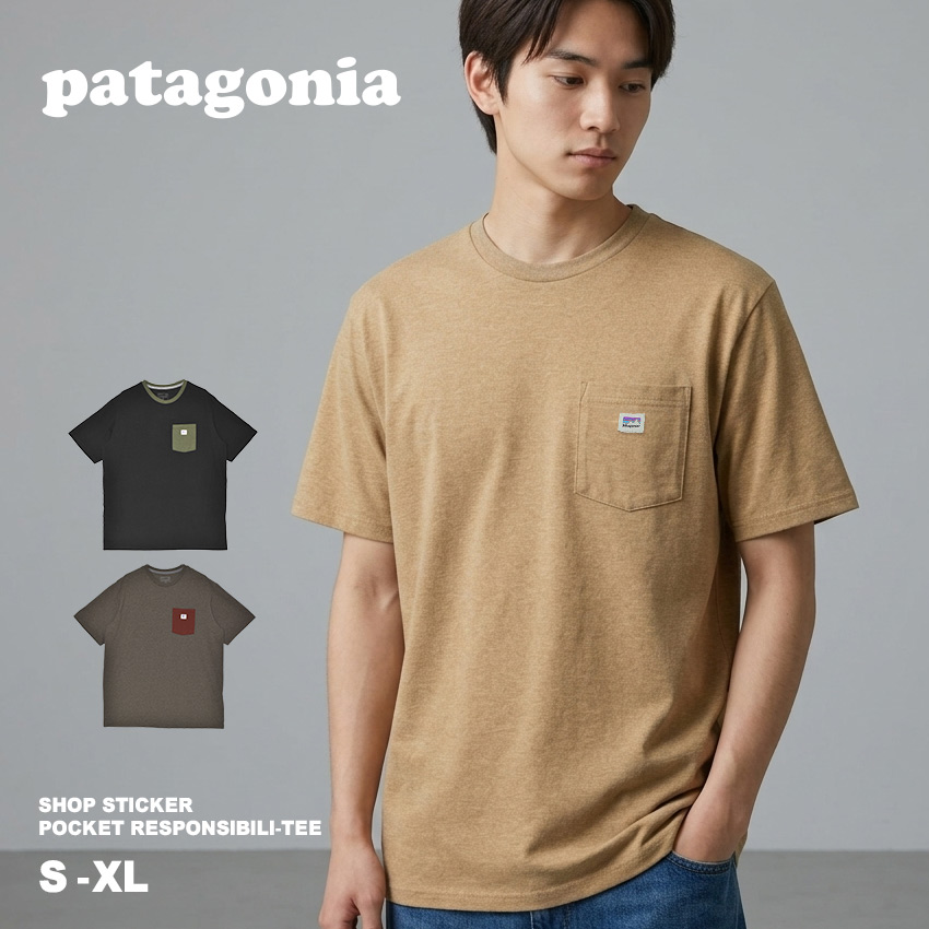 patagonia（パタゴニア） 半袖Tシャツ メンズ ショップ ステッカー