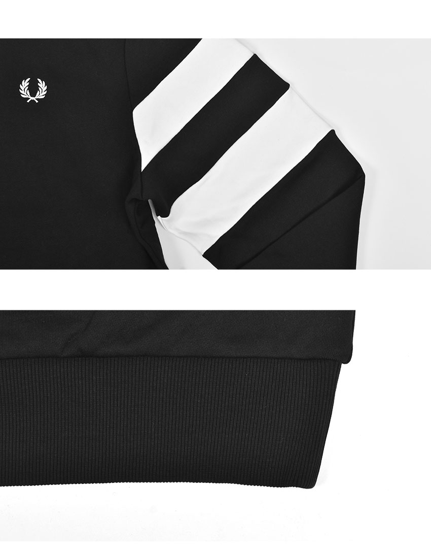 【お取引き中】フレッドペリー 新品トップス M FRED PERRY（フレッドペリー） トレーナー メンズ ティップド スリーブ