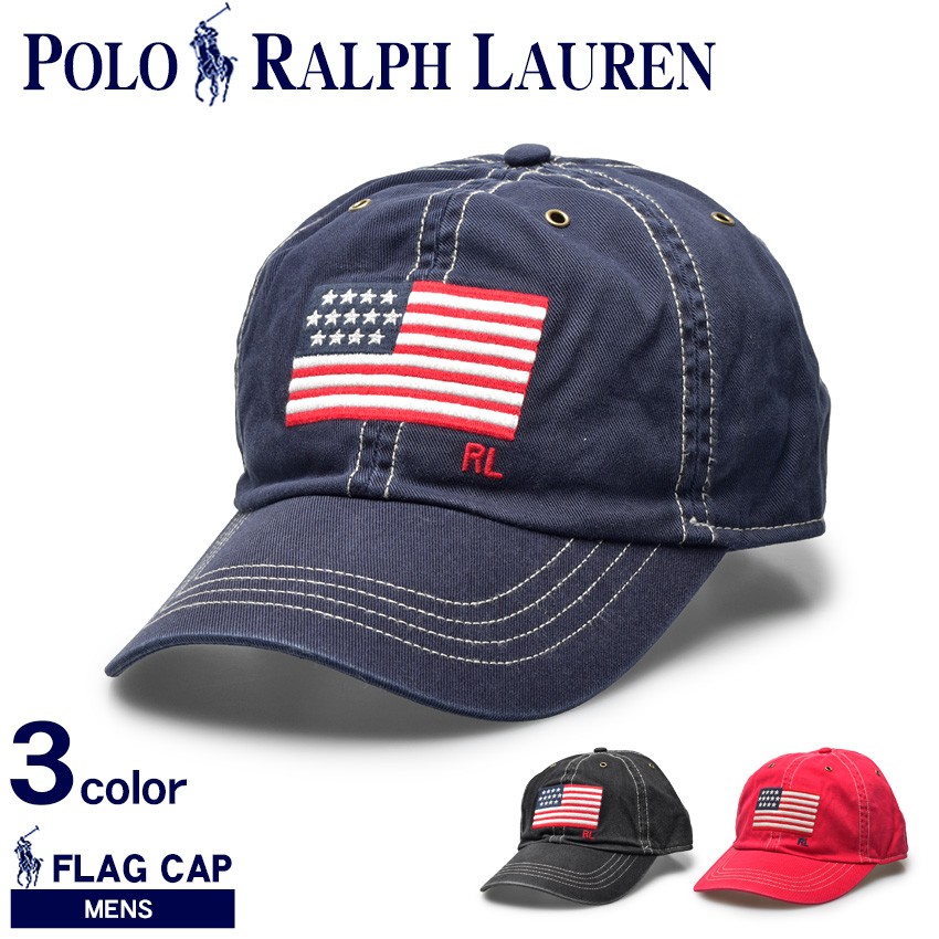 送料無料 POLO RALPH LAUREN ポロ ラルフローレン キャップ フラッグ