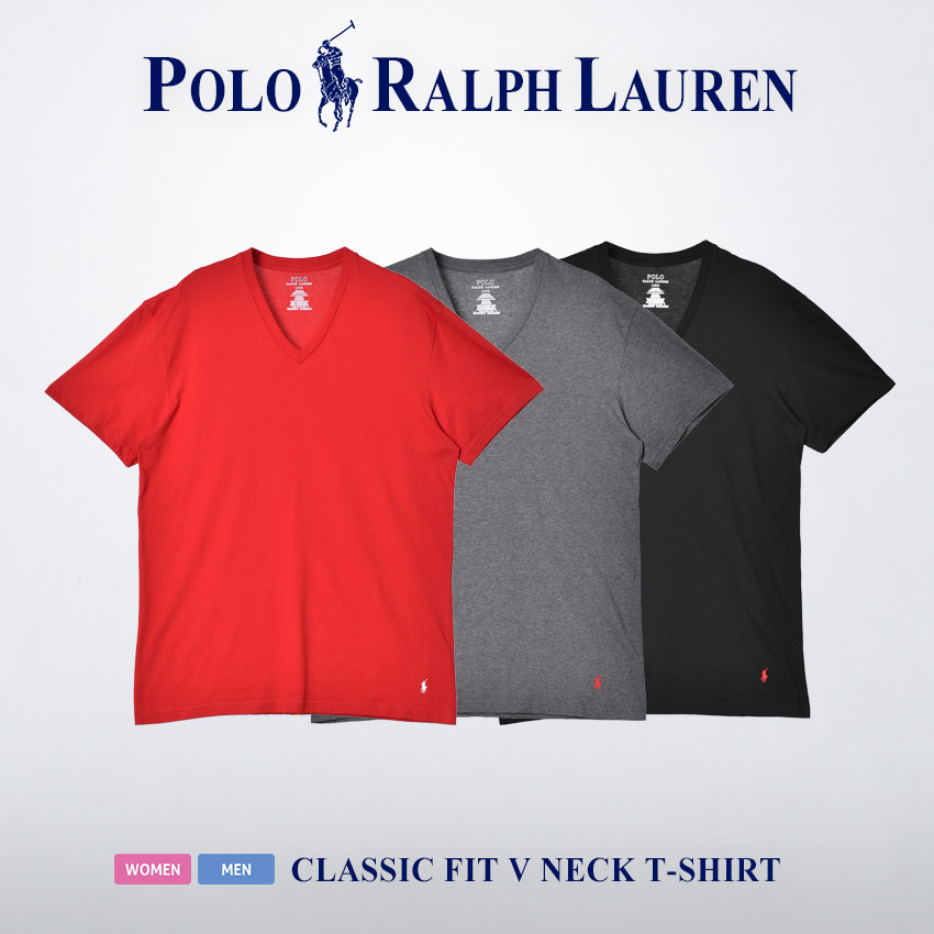 ポロ ラルフローレン 半袖Tシャツ メンズ レディース クラシックフィット VネックTシャツ POL...