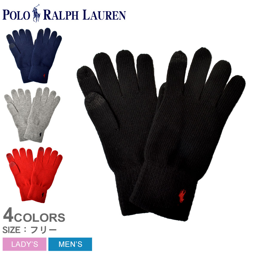 （ゆうパケット送料無料） ポロ ラルフローレン 手袋 メンズ レディース リサイクルド タッチ グローブ POLO RALPH LAUREN  PC0712 黒 ネイビー 紺