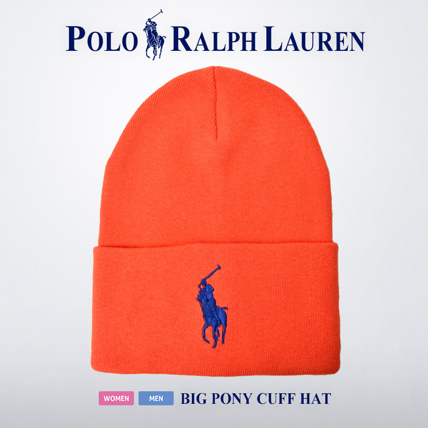 ラルフローレン 帽子 メンズ レディース ビッグ ポニー カフ ハット POLO RALPH LAUREN PC0908 黒 ネイビー 紺 グレー｜z-craft｜06