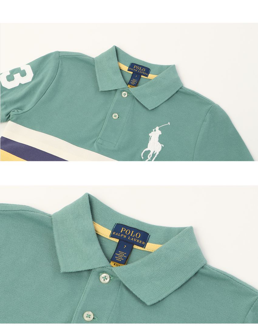 Polo Ralph Lauren ポロベア　ラガーシャツ キッズXL グリーン Polo Ralph Lauren ポロベア ラガーシャツ キッズXL グリーン