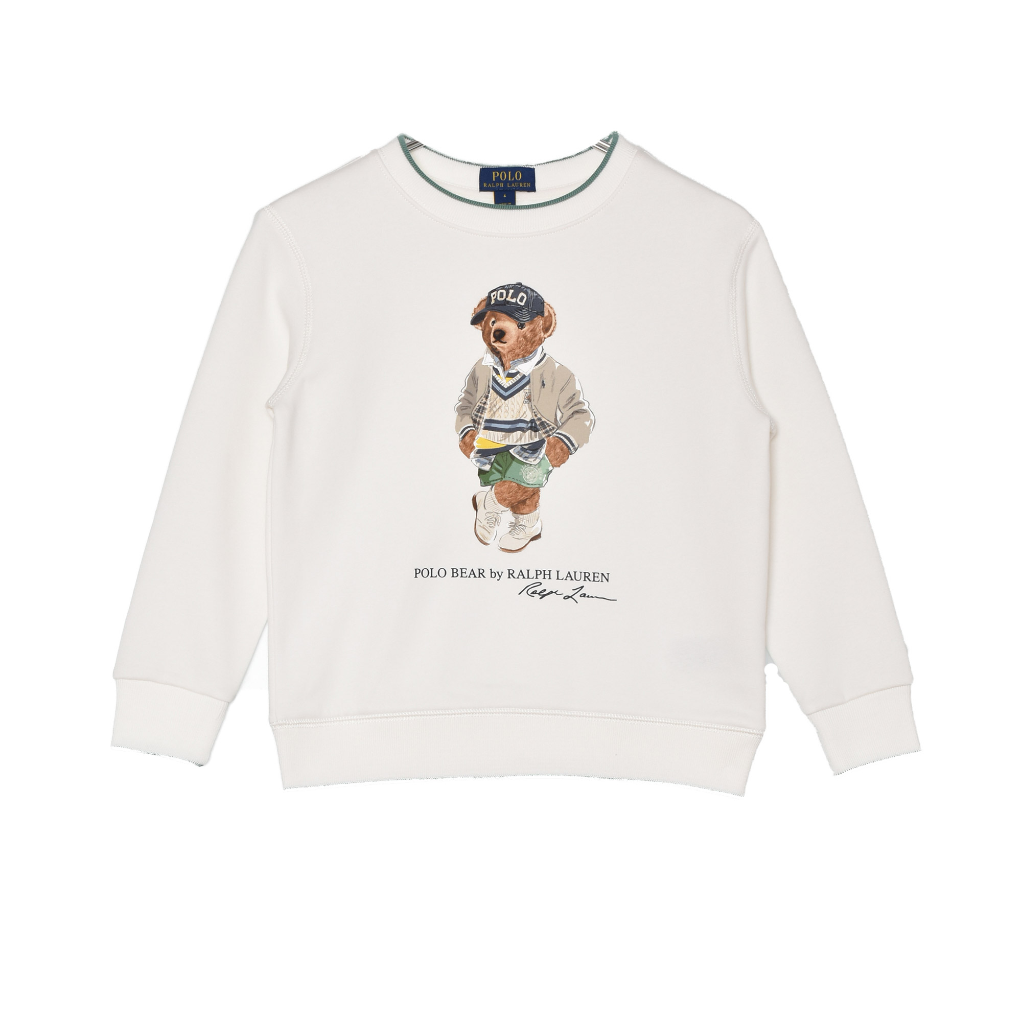 ポロラルフローレン　ホワイトスウェット　バック刺繍 ホームクリーニング済 POLO RALPH LAUREN ポロ ラルフローレン スウェットシャツ