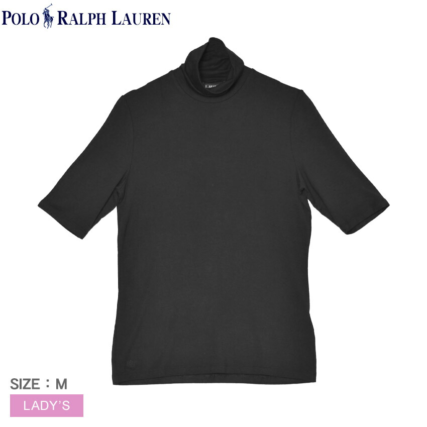 ポロ ラルフローレン ニット レディース POLO RALPH LAUREN 200672214 ブラック 黒 ウェア トップス ハイネック 半袖 ショートスリーブ ブランド ロゴ POLO RALPH LAUREN ポロ ラルフローレン ニット レディース