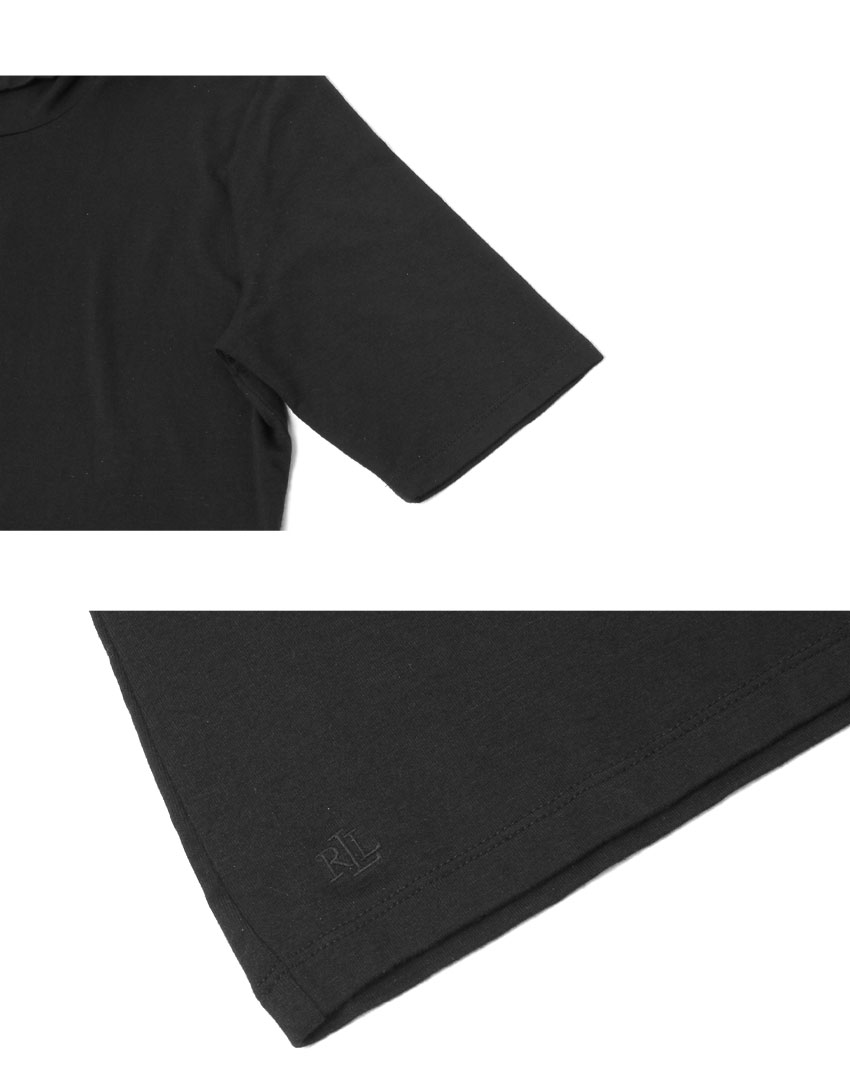 ポロ ラルフローレン ニット レディース S.S HIGH NECK KNIT POLO RALPH LAUREN 200672214 ブラック 黒 ウェア トップス 半袖 POLO RALPH LAUREN ポロ ラルフローレン ニット レディース S.S