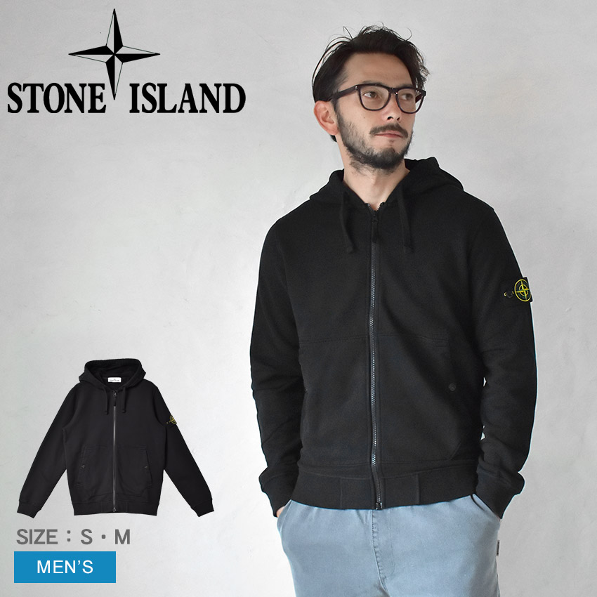 ストーンアイランド パーカー メンズ ZIP HOOD FELPA STONE ISLAND 791561620 ブラック 黒 ウェア 長袖 トップス  羽織り ロゴ 春