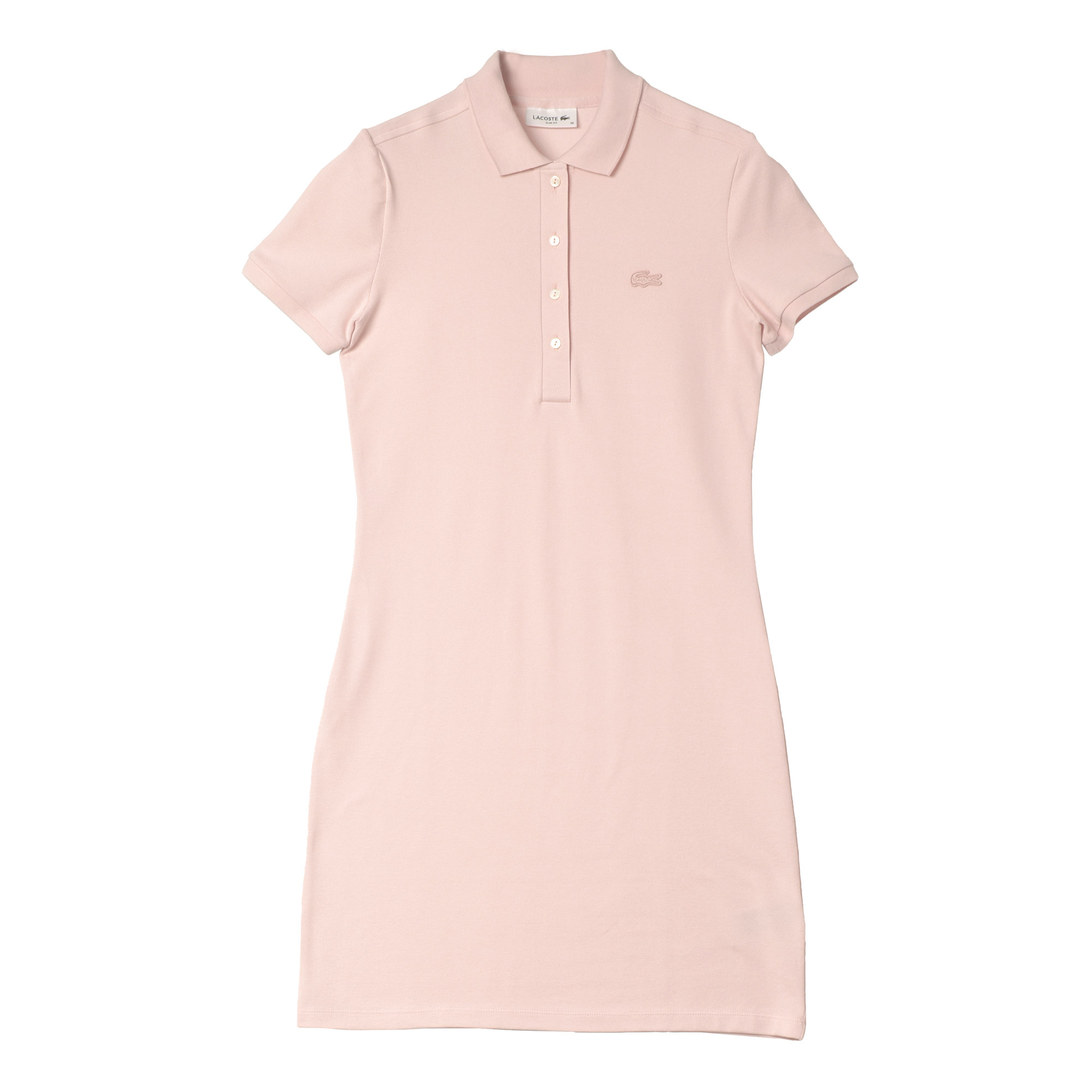 ラコステ 半袖リブカラードレス ポロワンピース LACOSTE ゴルフ