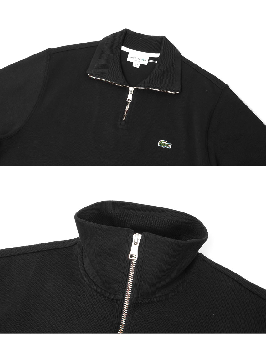 ラコステ LACOSTE ロゴスウェットジップフーディー SF001J ブラック サイズ：38 ボアワニロゴスウェットジップフーディー SF001J - ラコステ
