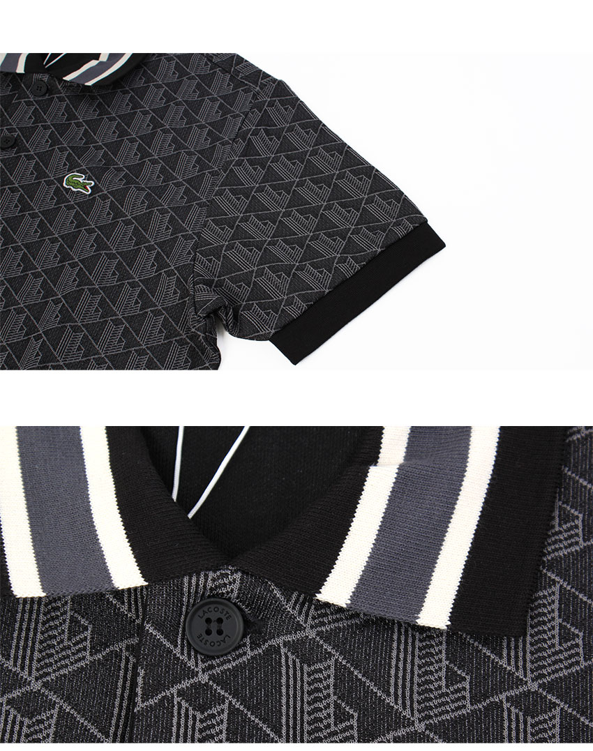 【LACOSTE】ラコステ モノグラム ポロシャツ DH1417 サイズM モノグラムジャカードポロシャツ DH1417 - ラコステ（LACOSTE）公式