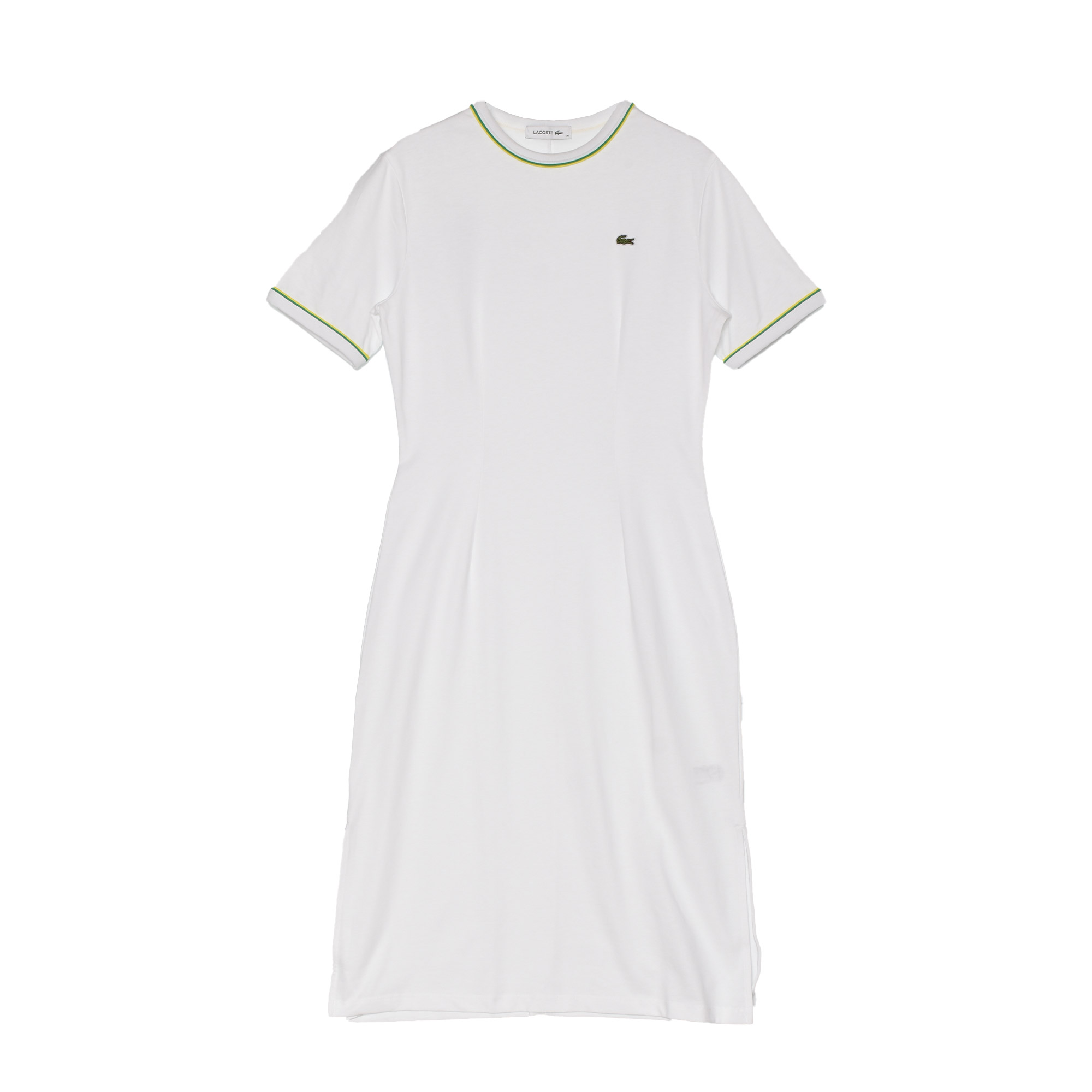 LACOSTE ラコステ ワンピース レディース ラインドリブTシャツ