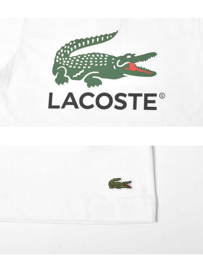 LACOSTE ラコステ 半袖Tシャツ メンズ COTTON JERSEY SIGN PRINT