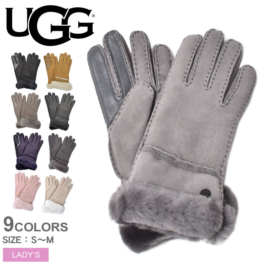完売品UGG ★クリスマスセール極美品 Wool UGG 男性 女性 クリスマスプレゼント スマートフォン対応 手袋 アグ ★ ＆レザーグローブ 小物