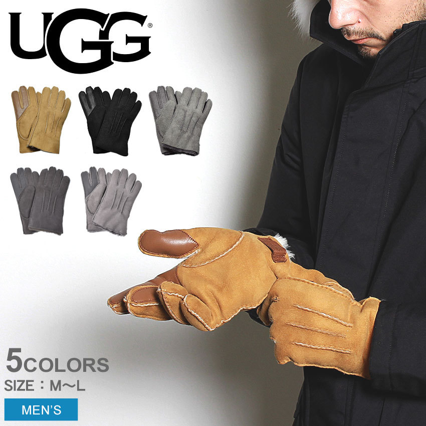 アグ 手袋 メンズ UGG 18712 ブラック 黒 グレー ブラウン 防寒 冬物