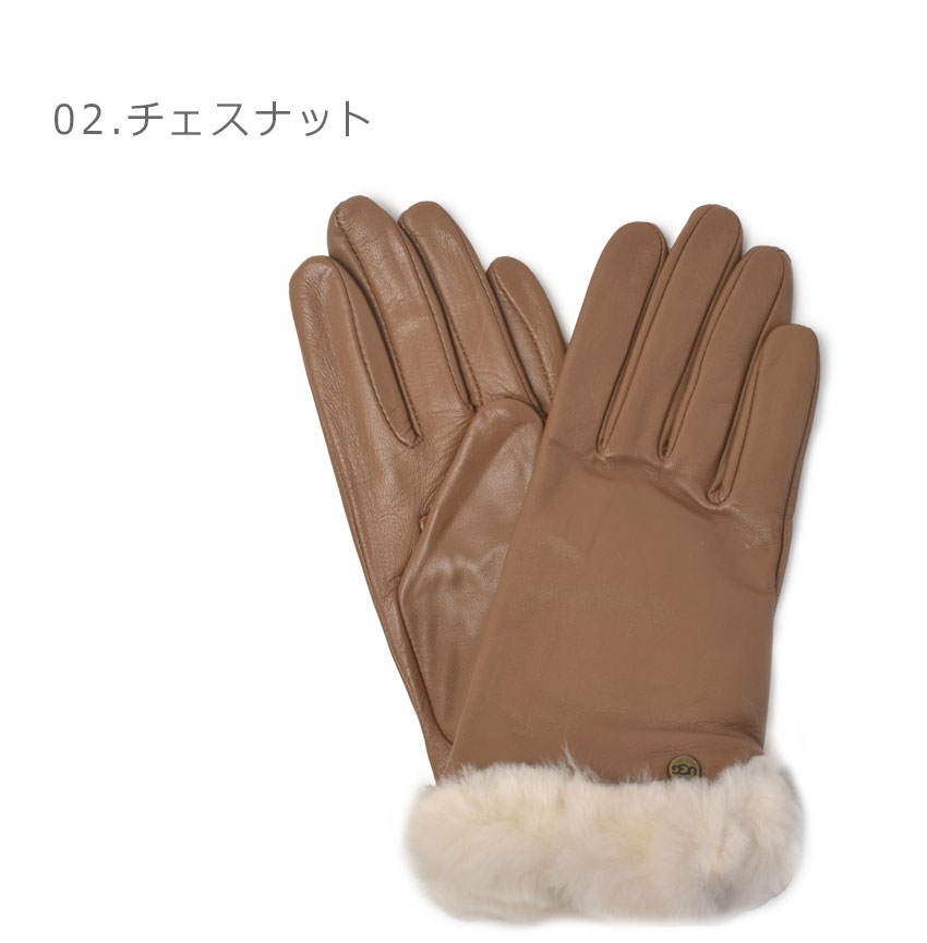 SALE アグ グローブ レディース Sheepskin Vent Glove UGG 21626 ブラック 黒 ブラウン 茶 手袋 てぶくろ  スマートフォン対応 レザー