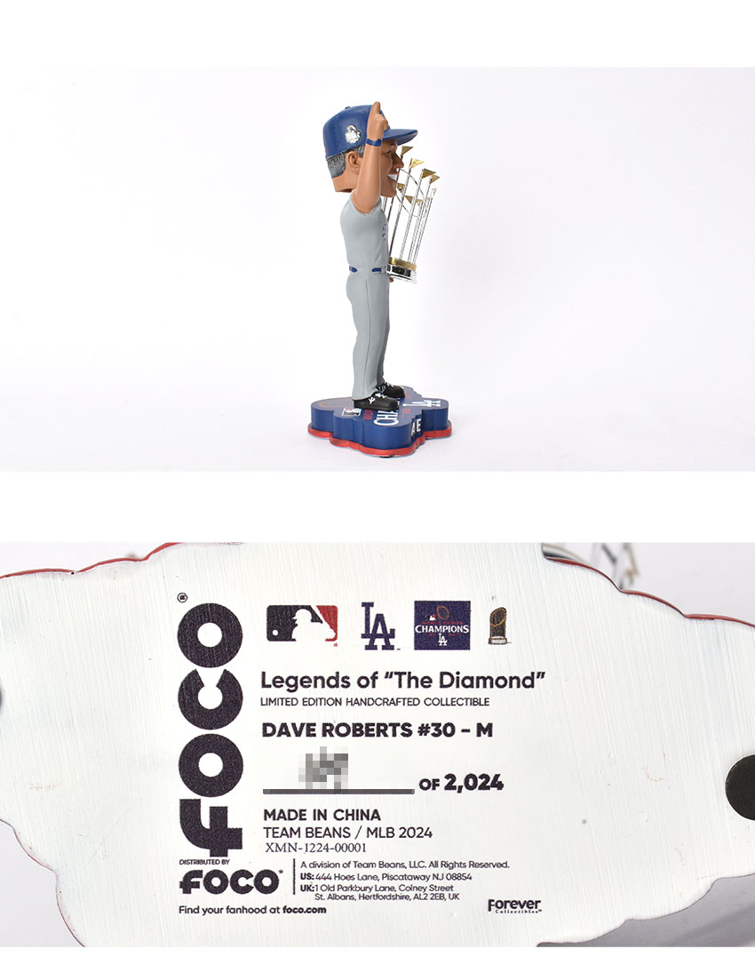 DODGERS DAVE ROBERTS ボブルヘッドフィギュア メジャーリーグベースボール ボブルヘッド Dave Roberts Los