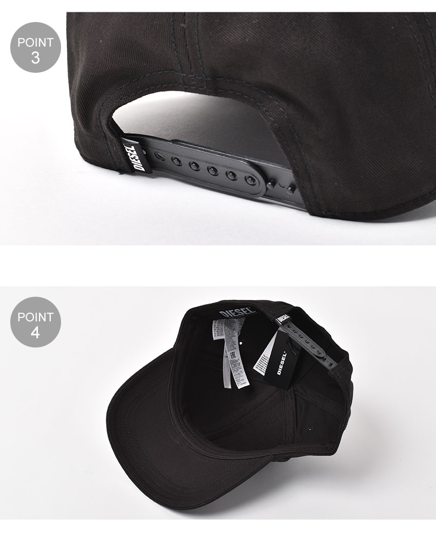 ディーゼル 帽子 メンズ CORRY-GUM HAT DIESEL A02746 ブラック 黒 
