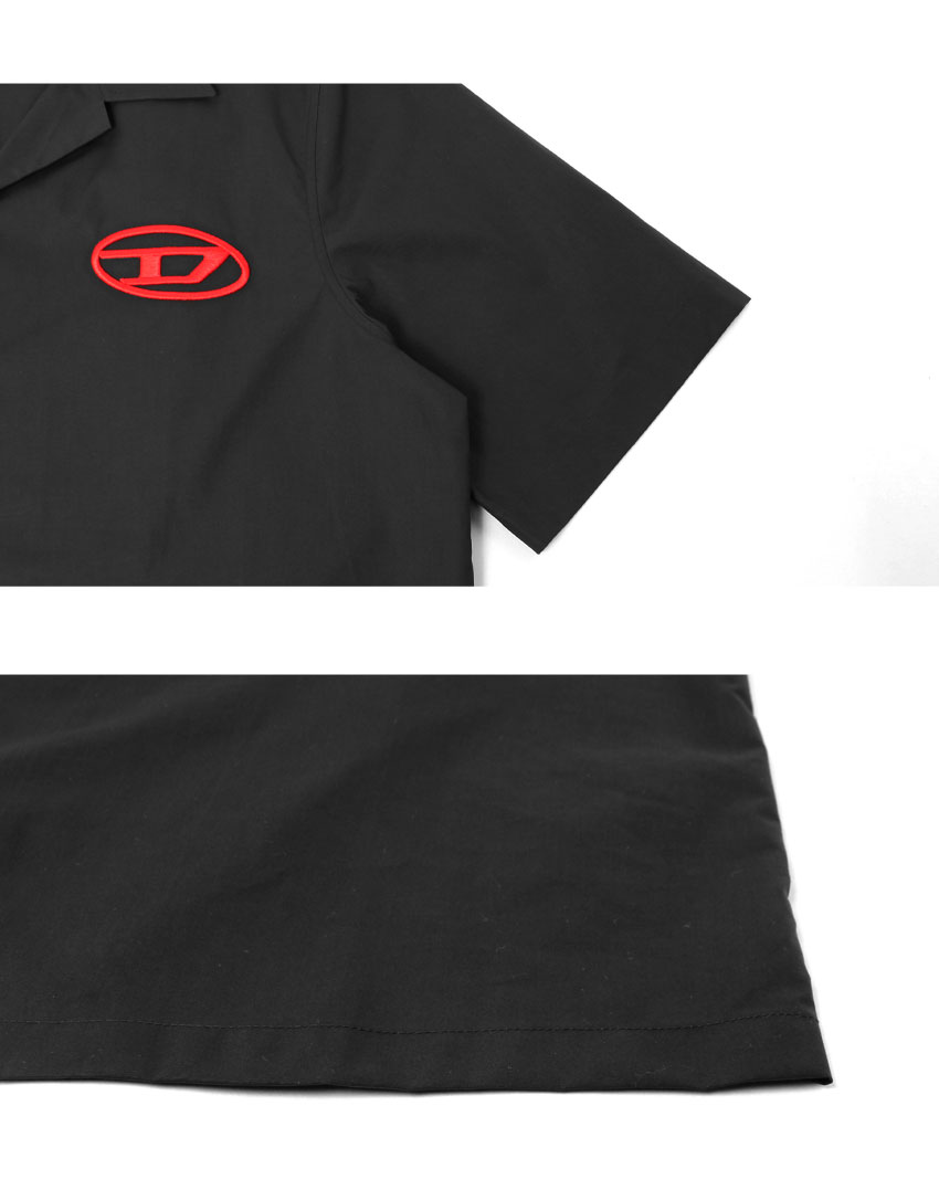 DIESEL ブラック 半袖Tシャツ 正規品 DIESEL ディーゼル 半袖シャツ メンズ S-MAC-C A146360PCAL