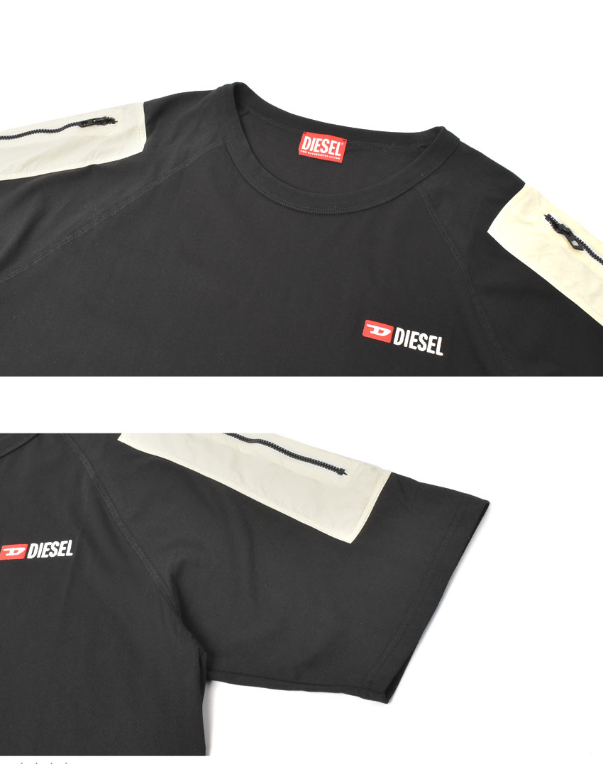 DIESEL ディーゼル 半袖Tシャツ メンズ A161830NIAX ブラック 黒